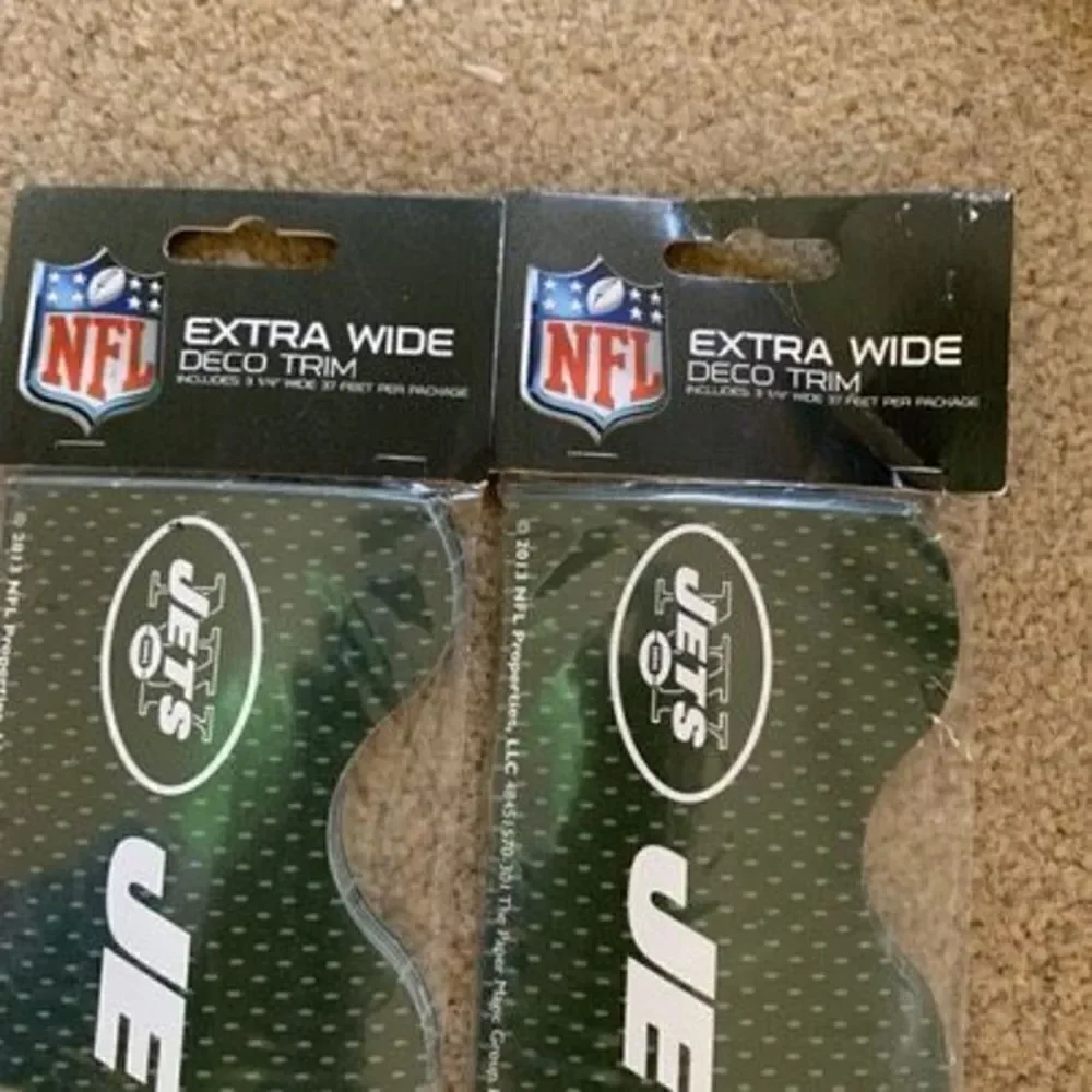 NFL New York Jets Extra Wide Deco Trim 2x37’ Packs